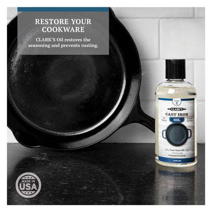 CLARK'S Cast Iron Seasoning Oil, 100% Plant-Based