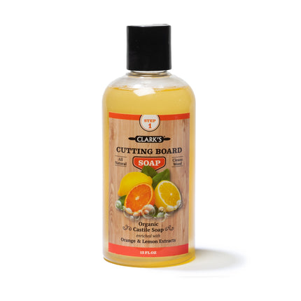 CLARK'S Cutting Board Soap, Orange & Lemon Scented