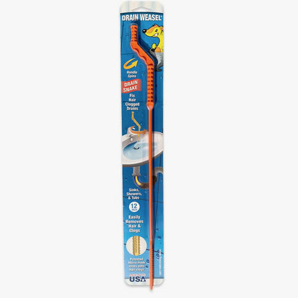 Drain Weasel Drain Snake Unclogging Tool, 18-inch, Single Pack