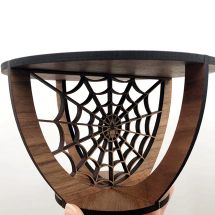 6 By 6 Arts Spiderweb, Walnut Indoor Plant Stand