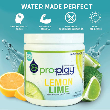 Hydration Health Products pro:play Lemon Lime, 40 Servings