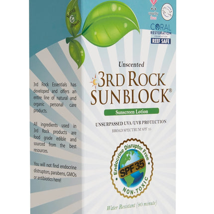 3rd Rock Sunblock SPF 35+ Sunscreen Lotion - Unscented