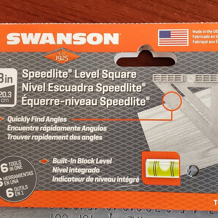 Swanson Tool T0111 Speedlite Level Square (8-in, gray)